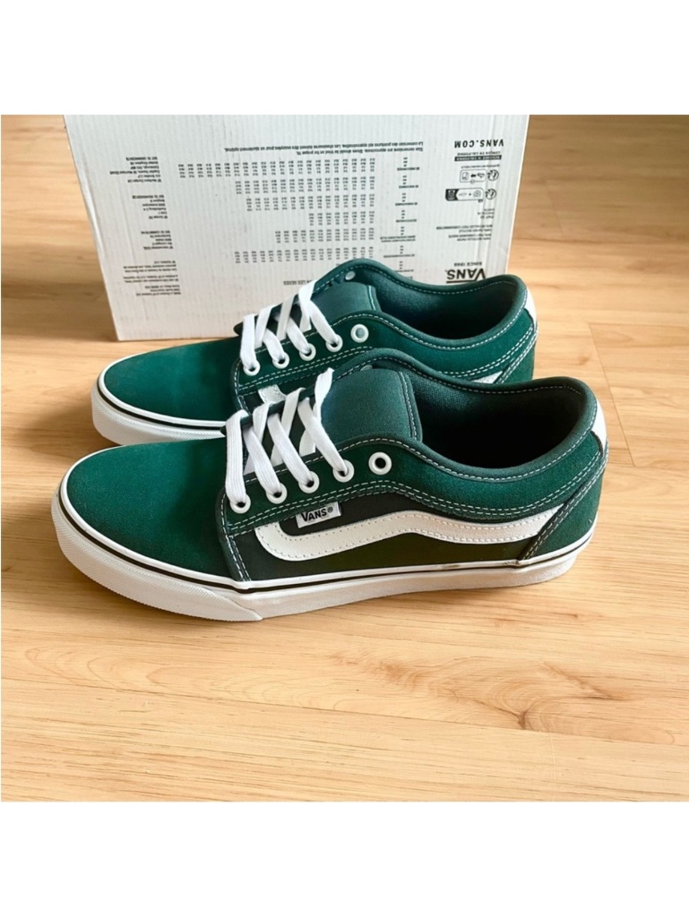 Vans Chukka Low Sidestripe Shoes Green Gables Women 10.0 US Mens 8.5 US - Picture 4 of 13